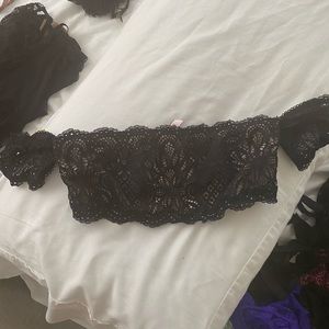 Lace bandeau crop top